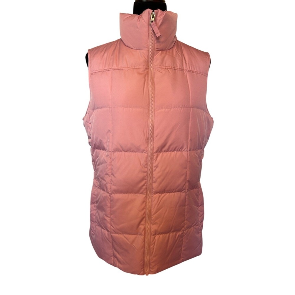 NWT Vintage Lands' End Women's Pink Down Feather‎ Puffer Vest Size M/T